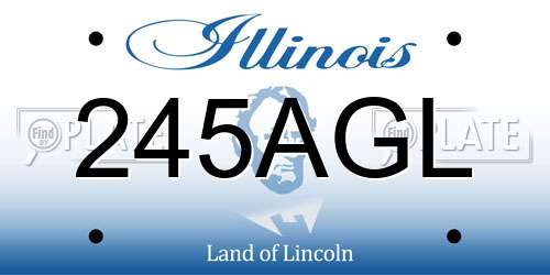 245AGL Illinois License Plate