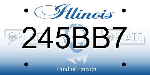 245BB7 Illinois License Plate