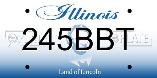 245BBT Illinois License Plate