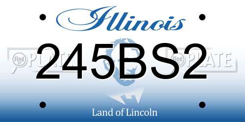 245BS2 Illinois License Plate