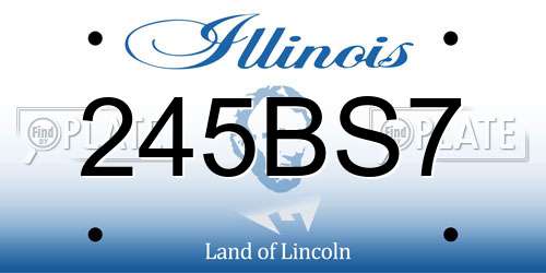245BS7 Illinois License Plate