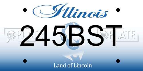 245BST Illinois License Plate