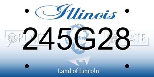 245G28 Illinois License Plate