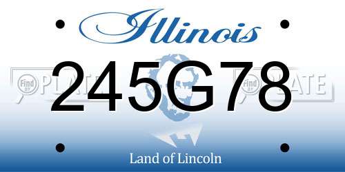 245G78 Illinois License Plate