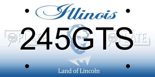245GTS Illinois License Plate