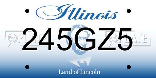 245GZ5 Illinois License Plate
