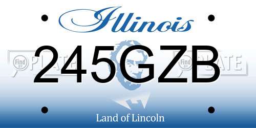 245GZB Illinois License Plate