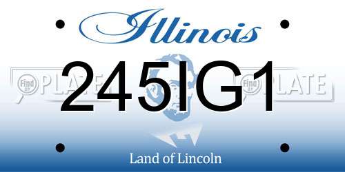 245IG1 Illinois License Plate