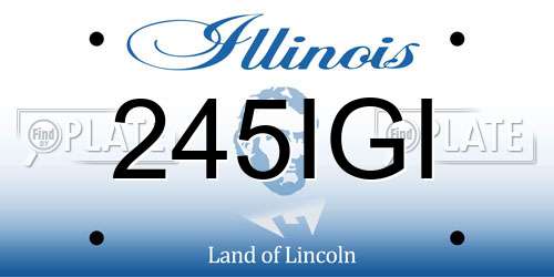 245IGI Illinois License Plate