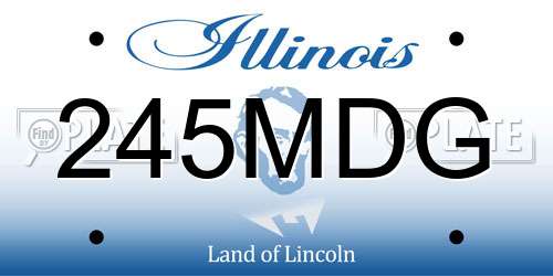 245MDG Illinois License Plate