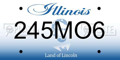 245MO6 Illinois License Plate