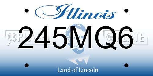245MQ6 Illinois License Plate