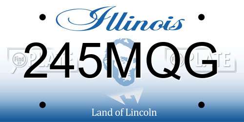 245MQG Illinois License Plate
