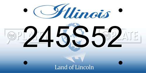 245S52 Illinois License Plate