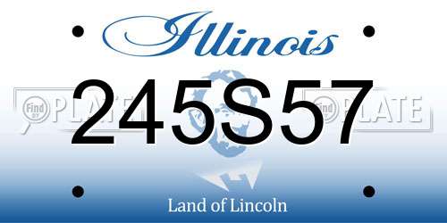 245S57 Illinois License Plate