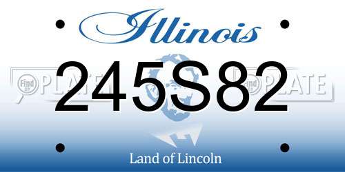 245S82 Illinois License Plate