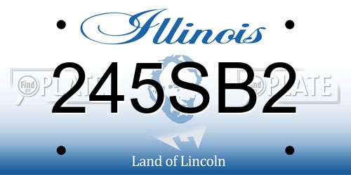 245SB2 Illinois License Plate