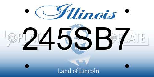 245SB7 Illinois License Plate