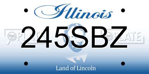 245SBZ Illinois License Plate