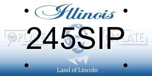 245SIP Illinois License Plate