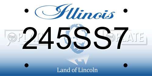 245SS7 Illinois License Plate