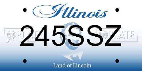 245SSZ Illinois License Plate