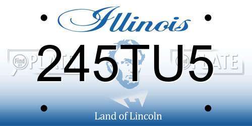 245TU5 Illinois License Plate