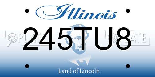 245TU8 Illinois License Plate