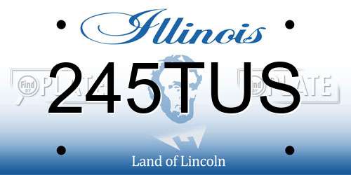 245TUS Illinois License Plate