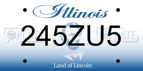 245ZU5 Illinois License Plate