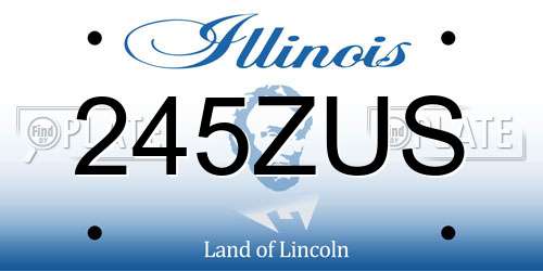 245ZUS Illinois License Plate