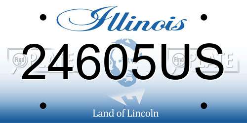 24605US Illinois License Plate