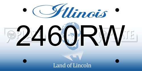 2460RW Illinois License Plate