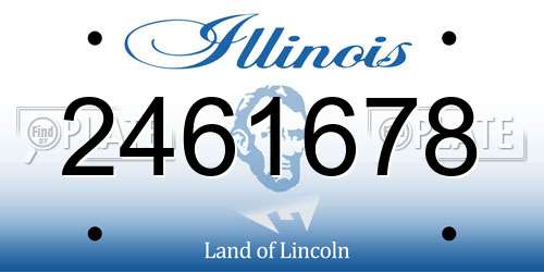 2461678 Illinois License Plate