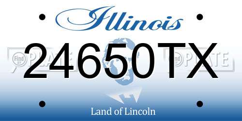 24650TX Illinois License Plate