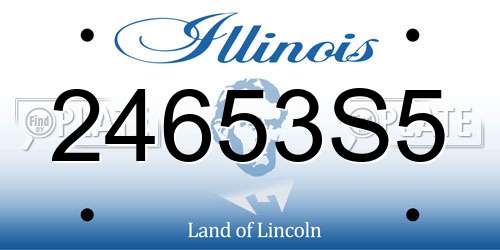 24653S5 Illinois License Plate