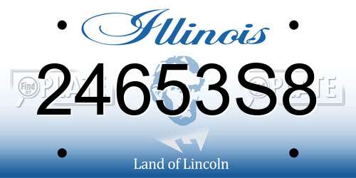 24653S8 Illinois License Plate