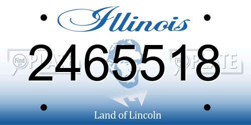 2465518 Illinois License Plate