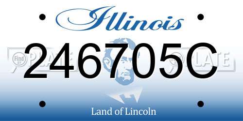 246705C Illinois License Plate