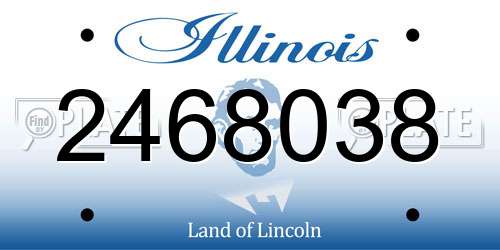 2468038 Illinois License Plate
