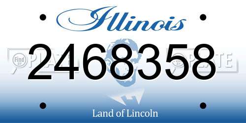 2468358 Illinois License Plate