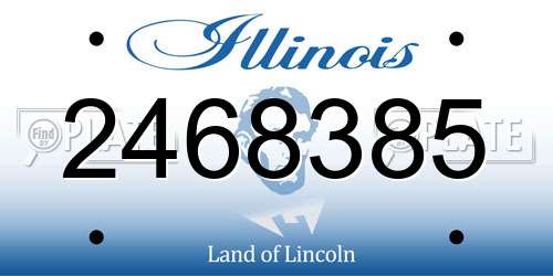 2468385 Illinois License Plate