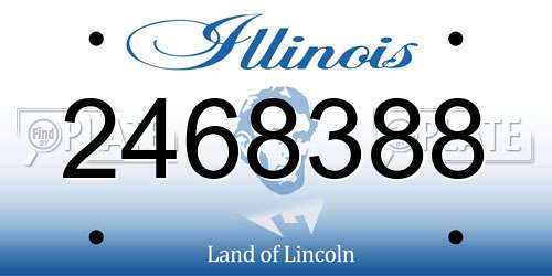 2468388 Illinois License Plate