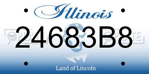 24683B8 Illinois License Plate