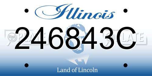 246843C Illinois License Plate