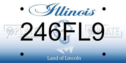 246FL9 Illinois License Plate