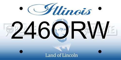 246ORW Illinois License Plate