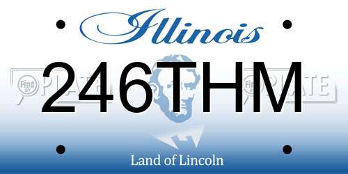 246THM Illinois License Plate