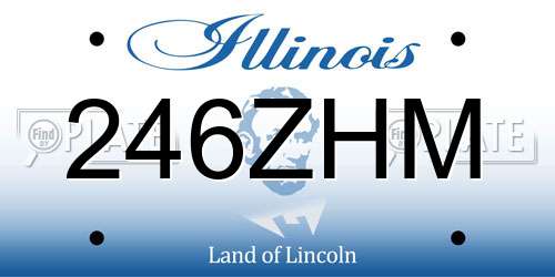 246ZHM Illinois License Plate
