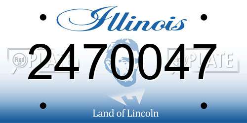 2470047 Illinois License Plate
